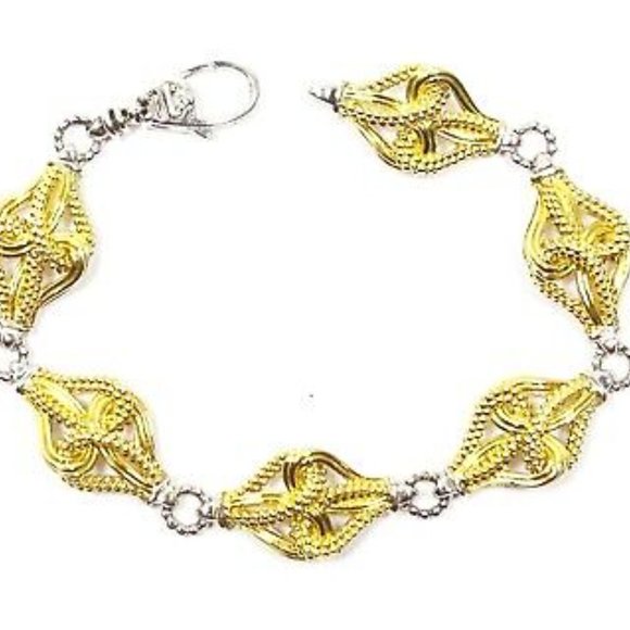 LAGOS Stunning Torsade 18K Yellow Gold Sterling Silver Link Bracelet - Picture 8 of 11